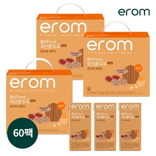 황성주박사의 국산콩두유 PLUS 호두와 아몬드 60팩(190ml x 20팩 x 3박스)