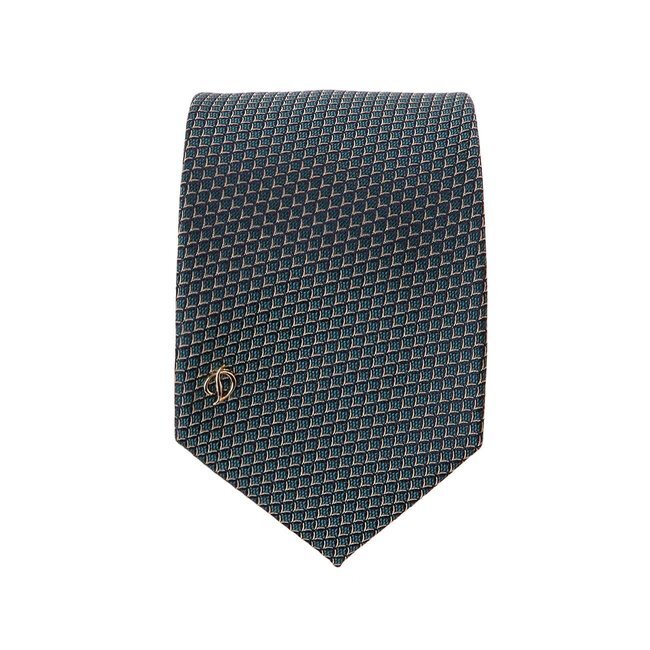 듀퐁-남성셔츠 그린 순금사 믹스 올오버 넥타이 TE4FM61KA012TGE