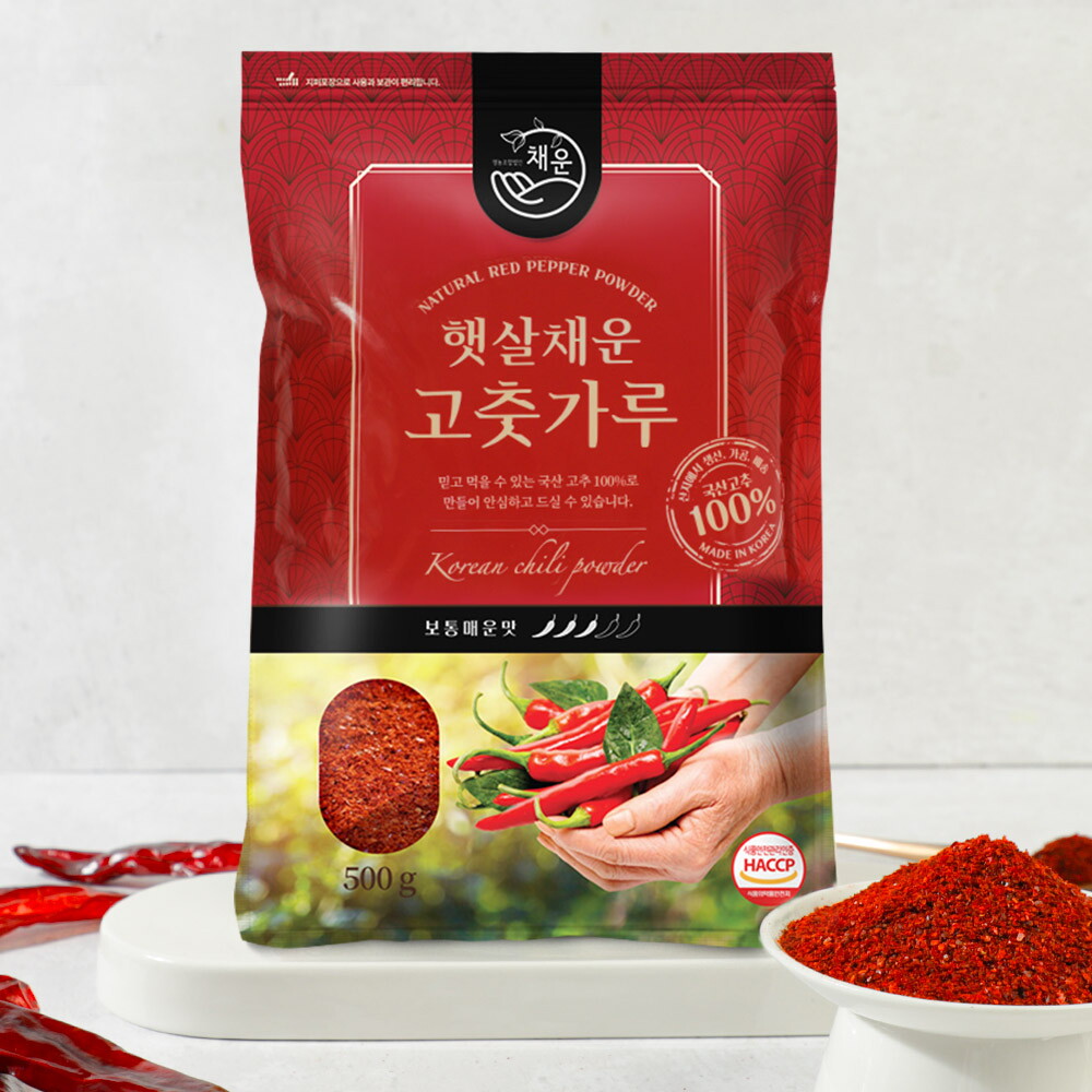 인정에프앤비 햇빛고을 2026 햇고춧가루 보통 매운맛 500g x 2 (김장양념용)