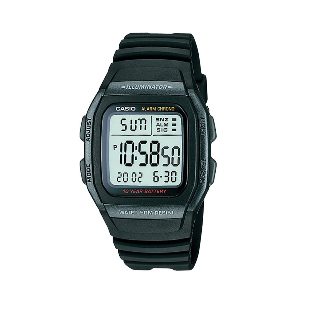 카시오 CASIO 카시오 W-96H-1B 우레탄밴드 디지털 빈티지 전자시계
