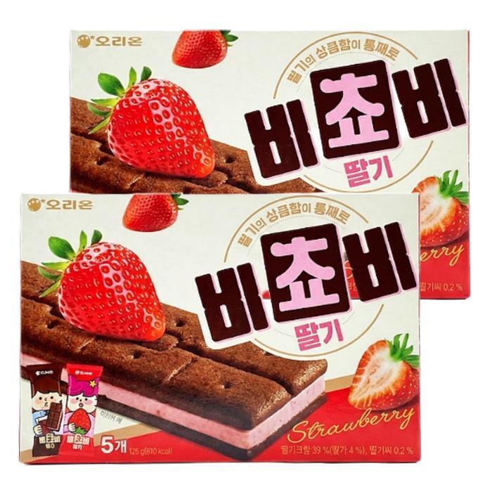 셀러허브 식품 오리온 비쵸비 딸기 125g x 2개