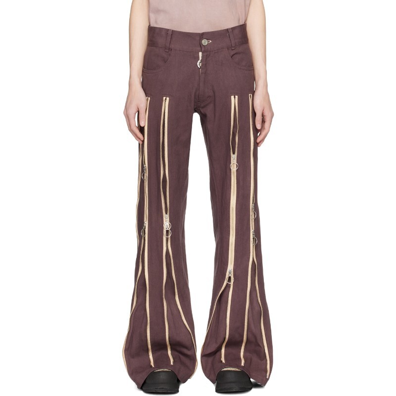 찰리 콘스탄티누 브라운 코튼 데님 진 241785M186005