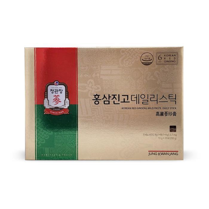 셀러허브 식품 정관장 홍삼진고 데일리스틱 10g x 20포 (쇼핑백 동봉) 1박스 Ss