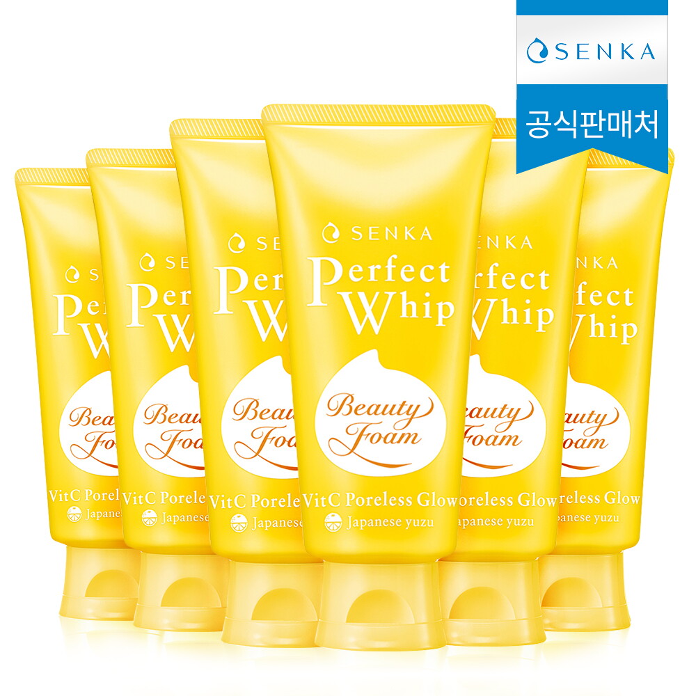 센카 센카 퍼펙트 휩 비타민C 포어리스 글로우 100g 6개