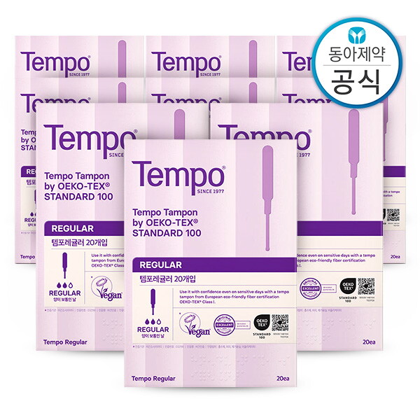 템포 템포 레귤러 탐폰 체내형생리대 20매 9개 총180매