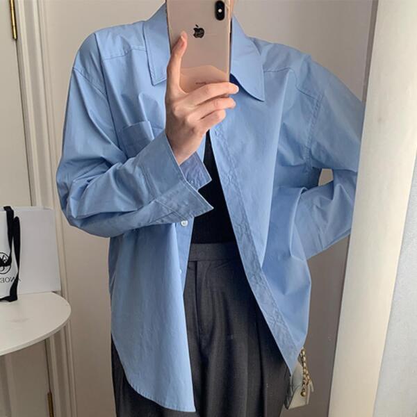 아트박스 아트박스/신상오픈런 여자 카라넷 오버핏 데일리 베이직 소라 셔츠