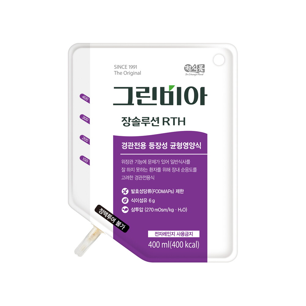 그린비아 [정식품]그린비아 장솔루션 RTH 경관식 등장성 균형영양식 환자식 400mlx20포