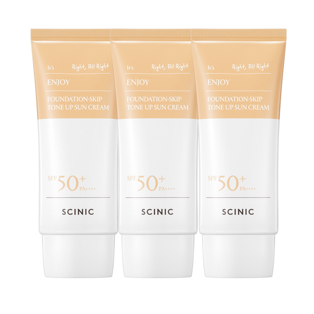 싸이닉 싸이닉 엔조이 파데스킵 톤업 선크림 50g 3개 SPF50+PA++++