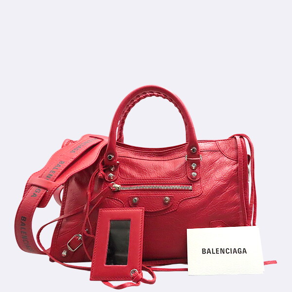 발렌시아가 고이비토 중고명품 - 발렌시아가 클래식 시티 모터 로고 스트랩 스몰백  - K3367CI