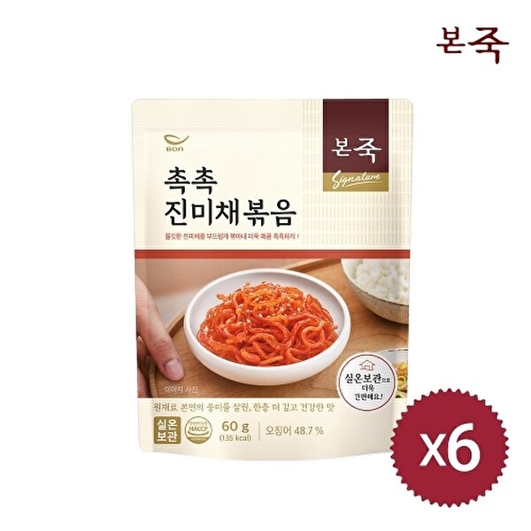 본죽 [하프클럽/본죽]촉촉 진미채볶음 60g 6팩