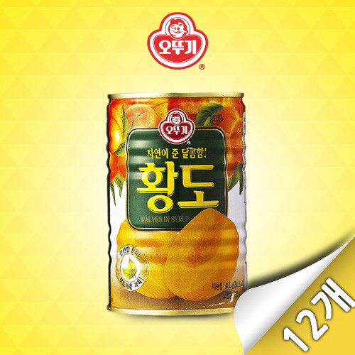 오뚜기 황도(반절) 400g x 12개