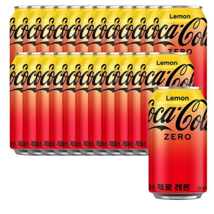 셀러허브 식품 코카콜라 제로 레몬 350ml 24캔