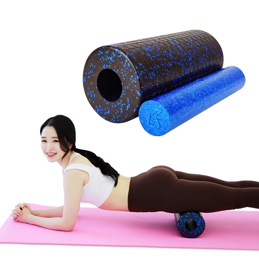 비핏 미니 EPP 폼롤러 33cm(블루블랙) 필라테스 스트레칭 마사지폼롤러 요가용품