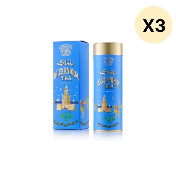 셀러허브 식품 TWG Tea 잎차 녹차 알렉산드리아 티 틴케이스 100g X3