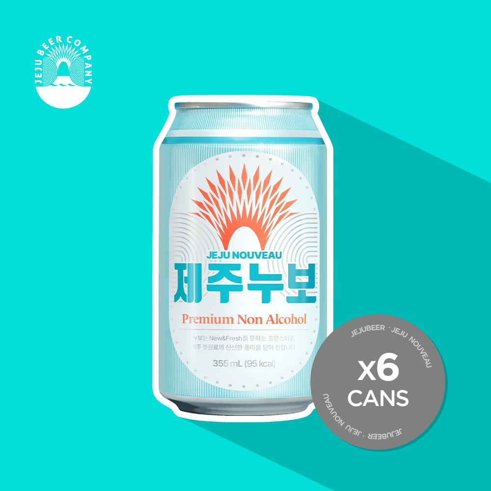 제주맥주 [L](6캔) 프리미엄 논알콜 제주누보 355mL