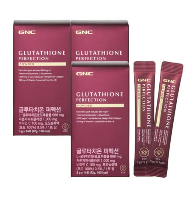 지엔씨 (GNC) 글루타치온 퍼펙션 3개 (14포 x 3개 / 저분자피쉬콜라겐 함유)