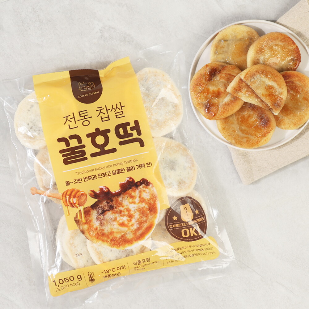 인정에프앤비 (안흥식품) 전통 찹쌀 꿀호떡 1.05kg x 1팩 (15개입)
