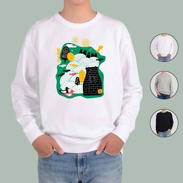 에이치플러스몰 [하프클럽/에이치플러스몰]맨투맨 프린팅티셔츠 전통 오리엔탈 H