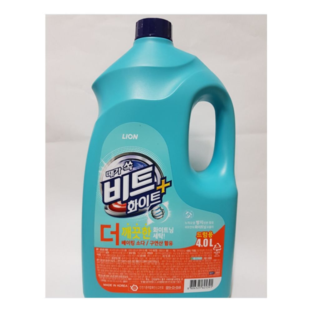 에이치플러스몰 비트액체 화이트플러스 드럼용 4L 용기 라이온코리아