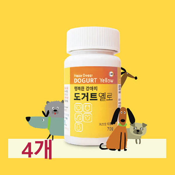도그씨 행복한 강아지 도거트 옐로우 애견유산균 70g 4개