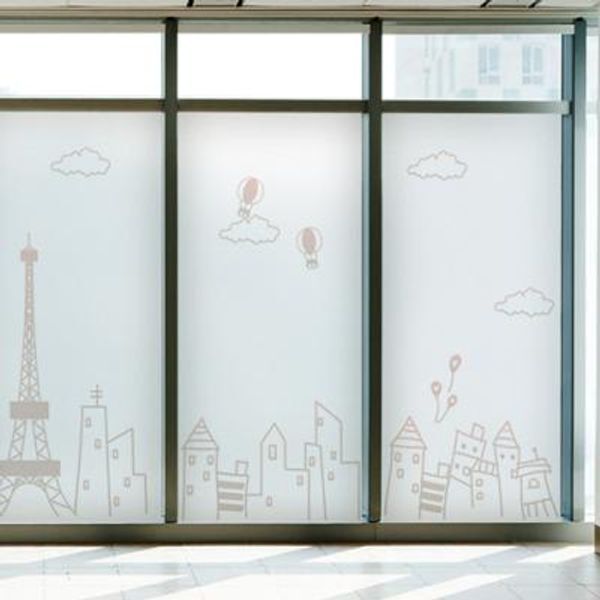 교보문고 꾸밈 ih754 m-무점착유리시트 에펠타워드림월드 유리문시트지