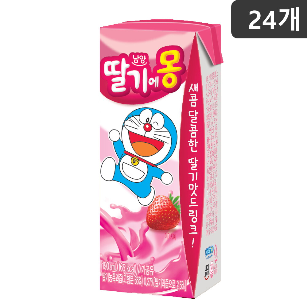 남양 딸기에몽 190ml x 24개