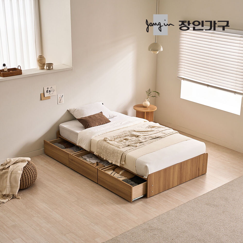 장인가구 (무료배송) 토리노 무헤드 서랍침대 SS (매트제외)