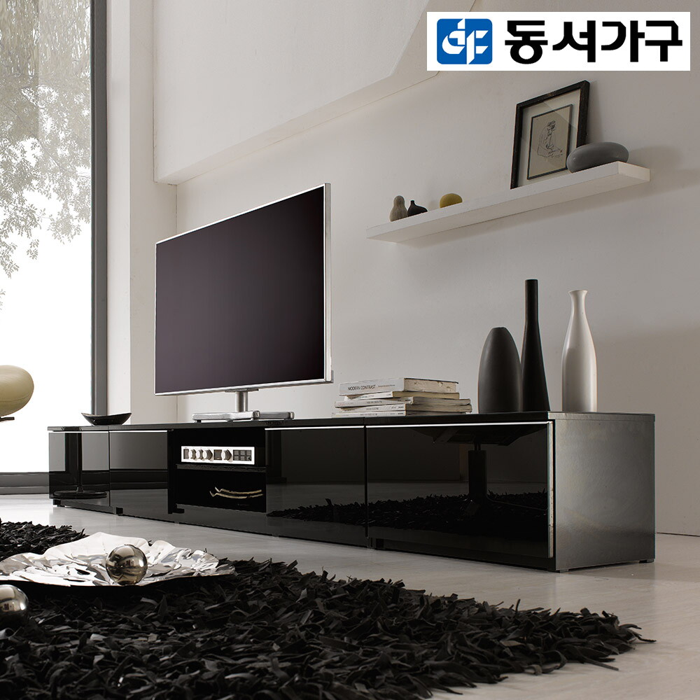 동서가구 블랙젝 2700 AV 수납 거실장 세트 DF920500