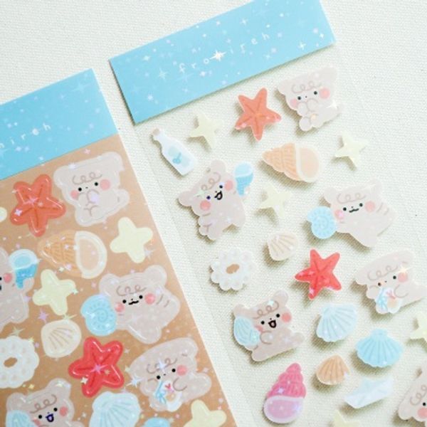 교보문고 프롬이레 조개를 모아 리무버블 씰스티커