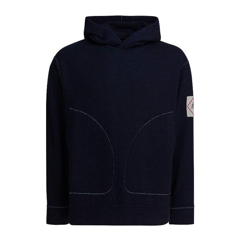 CP컴퍼니 CP컴퍼니 인디고 코튼 플리스 후드 티셔츠 19CMSS181A 110469WD08