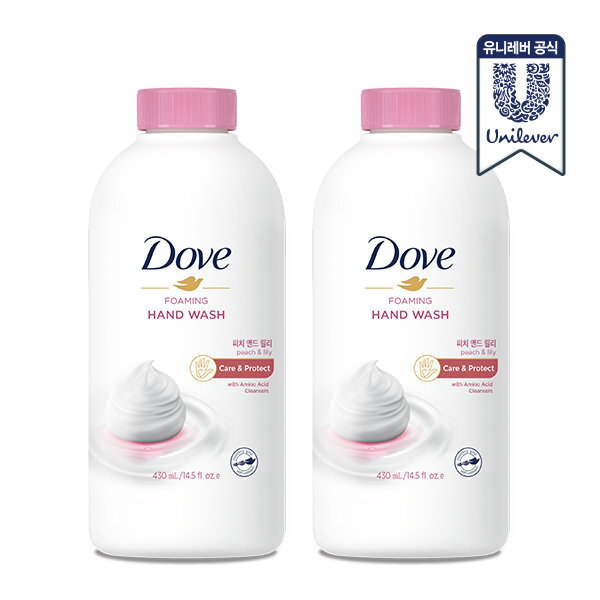 도브 도브 포밍 핸드워시 피치 리필 430ml x 2개