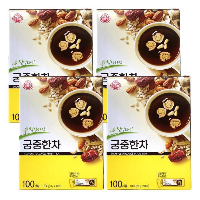 셀러허브 식품 오뚜기 힐링타임 궁중한차 100T x4개/율무차 잣