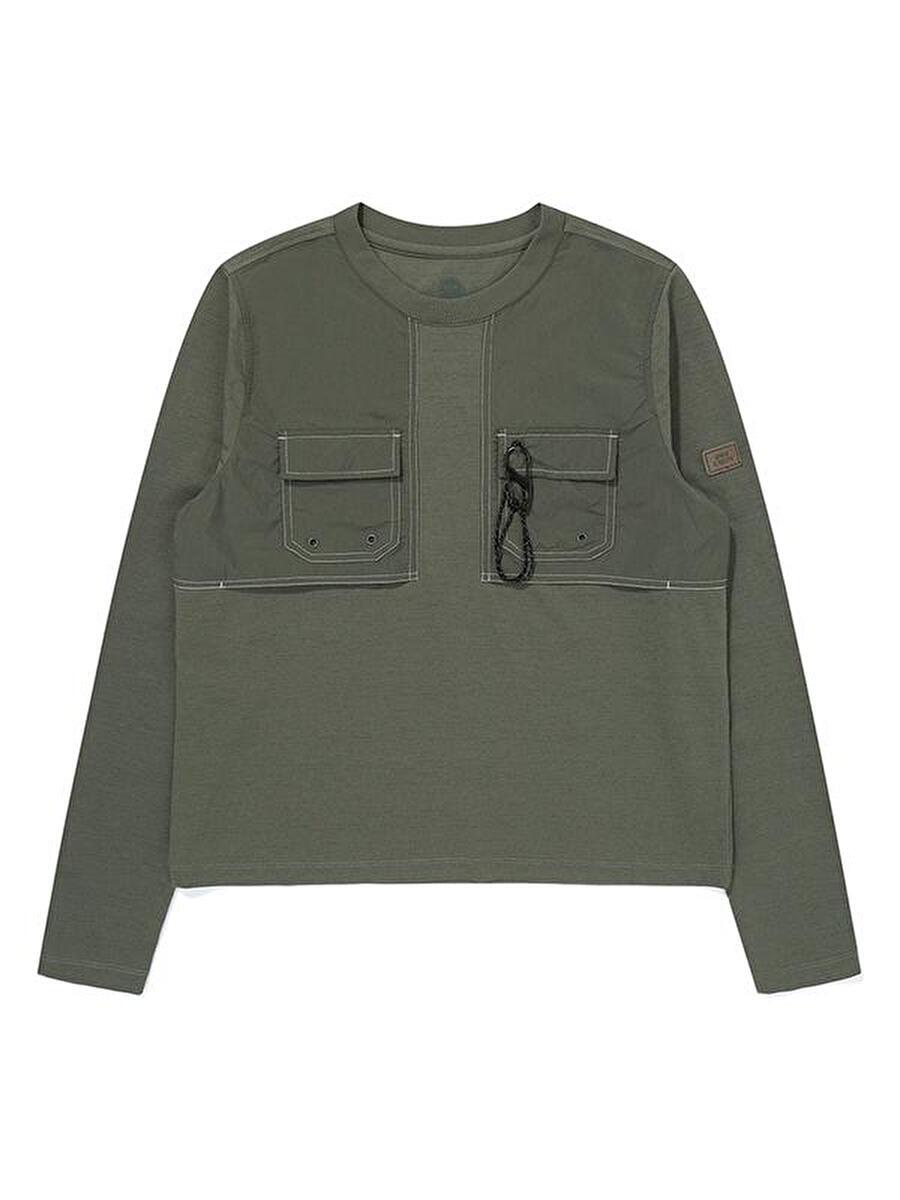 비비씨어스 BE51TL01W950 W 우븐패치 롱슬리브_Ash Khaki