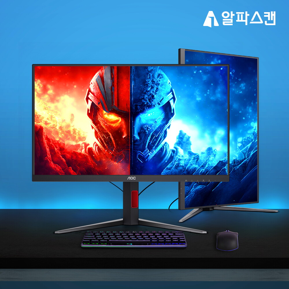 알파스캔(가전) 알파스캔 AOC U27G4 게이밍 320 듀얼 모드 4K UHD HDR 400 무결점 모니터