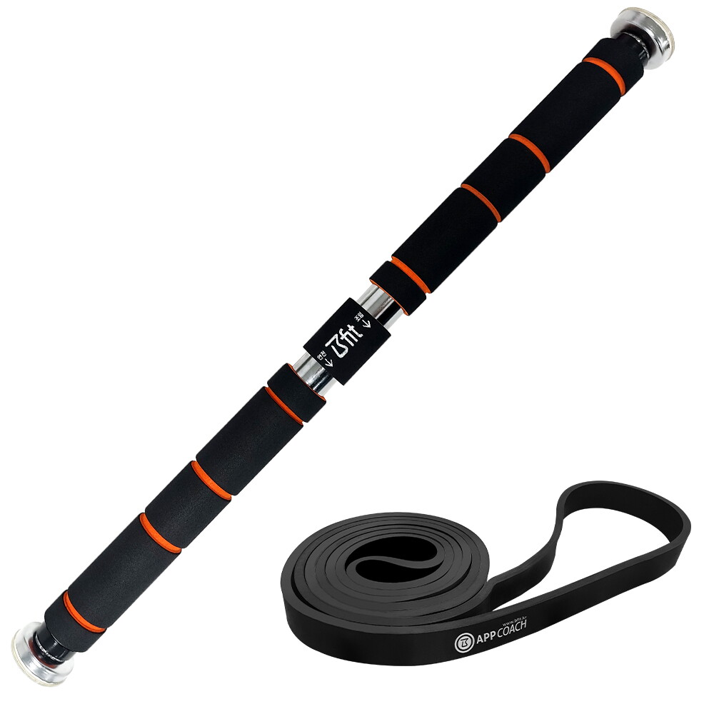 비핏 가정용 문틀철봉 풀업바 턱걸이봉(일반형)+풀업밴드(블랙22mm)