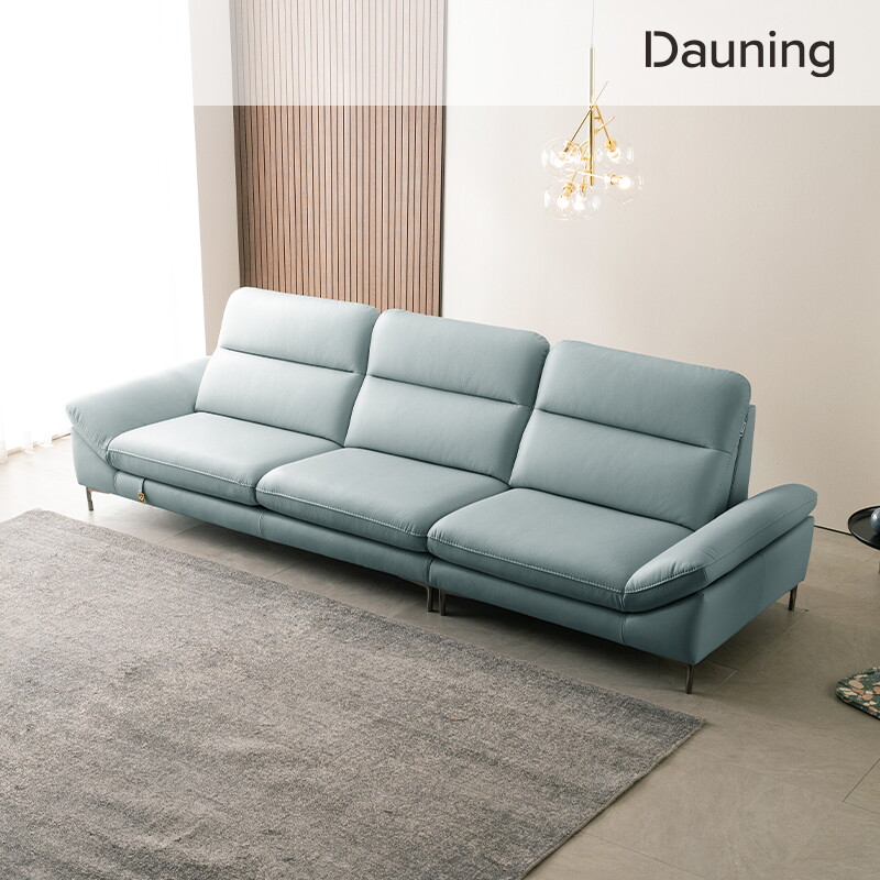 다우닝 [다우닝] 시엘 4인 전체 통가죽 소파