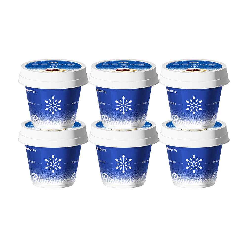 롯데웰푸드 찰떡우유빙수설 250ml x6개