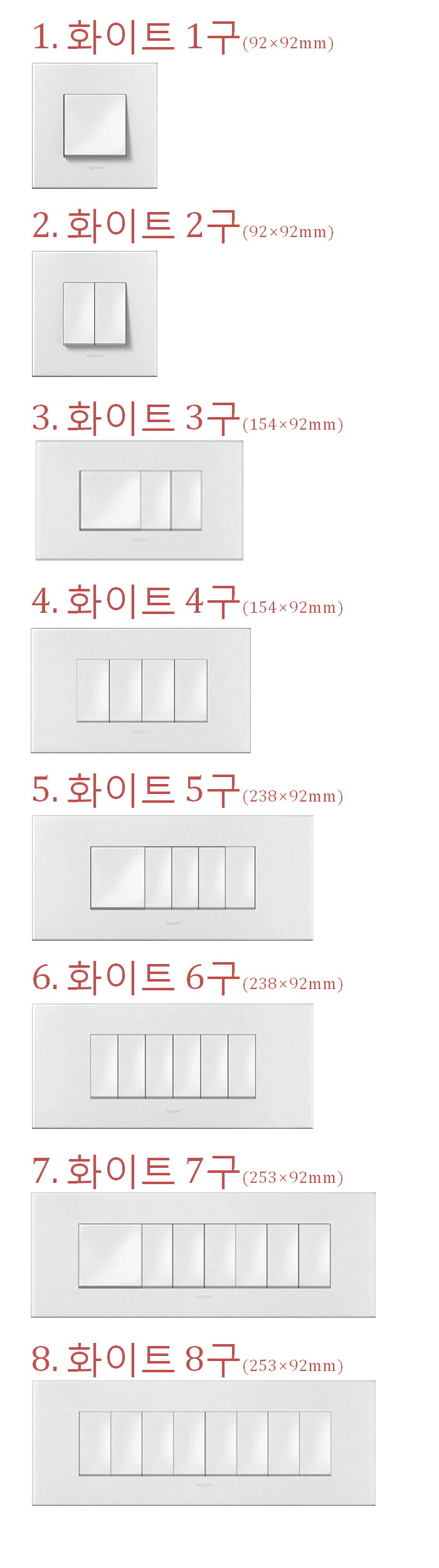 화이트 유럽형 스위치