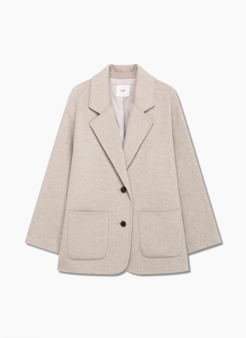 리스트 프리미엄 울 오버핏 핸드메이드 자켓 TWHJKP82020