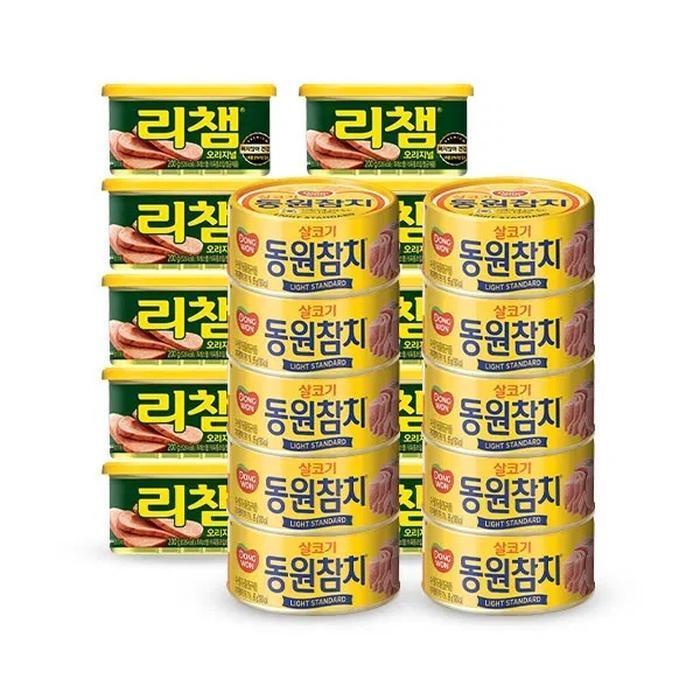 셀러허브 식품 라이트스탠다드 참치 150g x 10캔+리챔 200g x 10캔