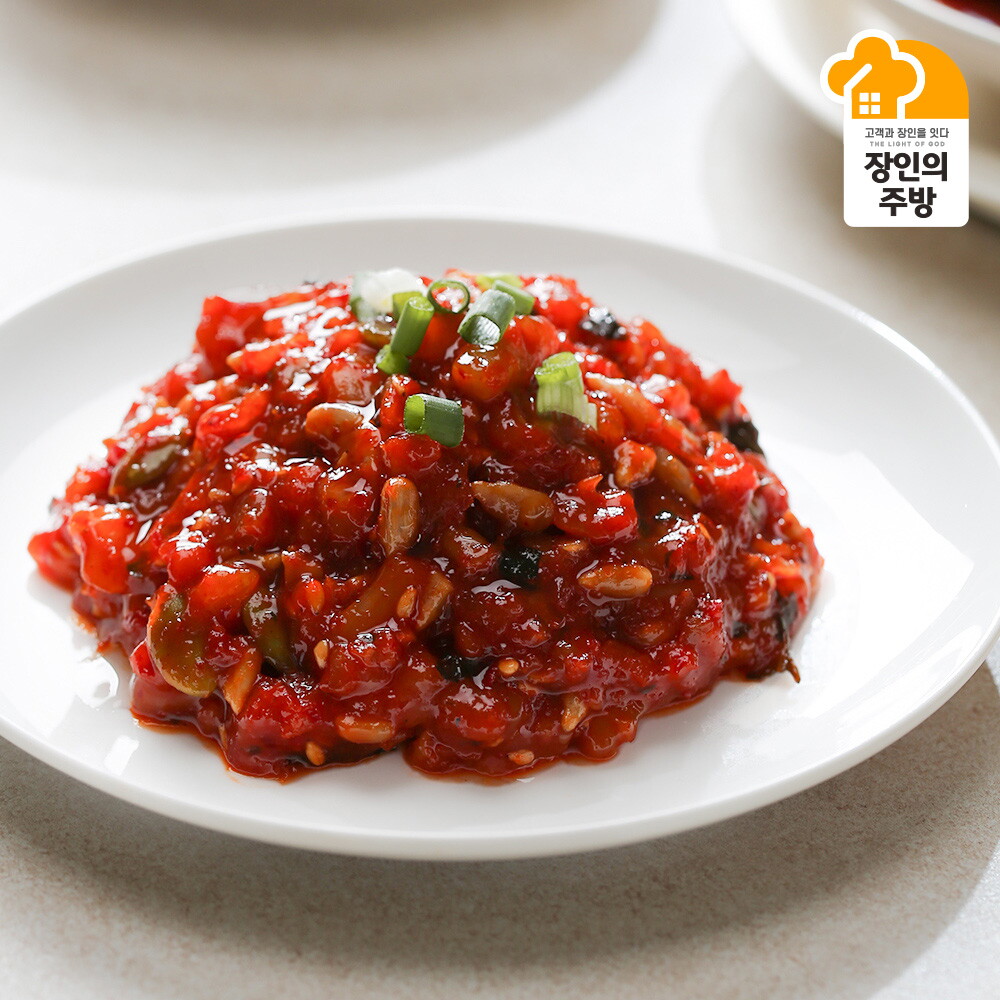 [케이와이식품]장인의주방 비빔오징어젓 1kg 밥도둑 반찬 젓갈