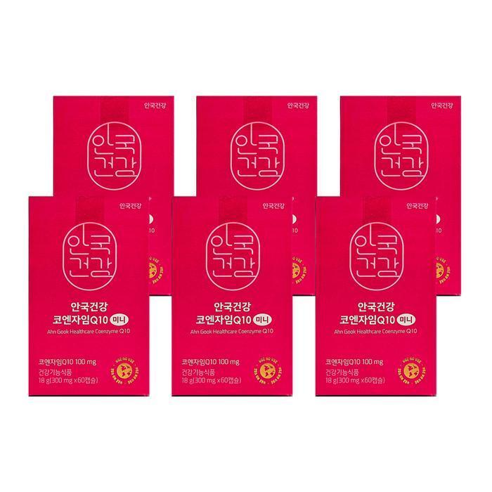 셀러허브 식품 안국건강 코엔자임Q10 미니 300mg x 60캡슐 6개 HIS