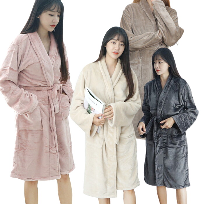 러브핑코 자체제작 호텔 샤워 가운 8컬러 택1 목욕 골프 샤워 나이트 커플 신혼 수면 잠옷 극세사 로브