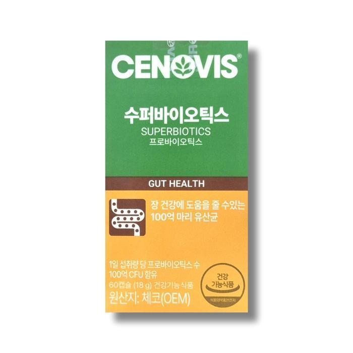셀러허브 식품 세노비스 수퍼바이오틱스 300mg 60캡슐 1박스 /wb