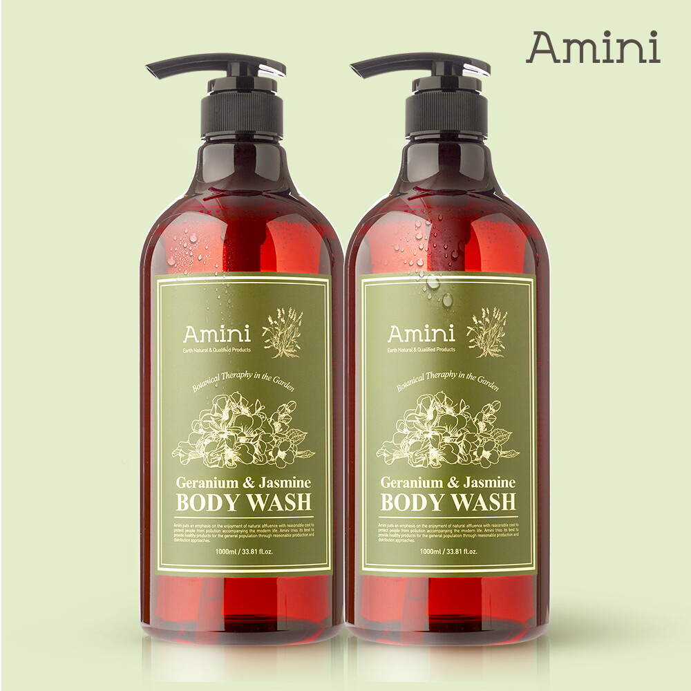 아미니 아미니 대용량 바디워시 플라워 테라피 제라늄자스민1000ml 2개