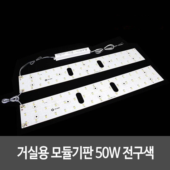 비스코 LED 거실용 모듈 50W 기판+안정기 전구색