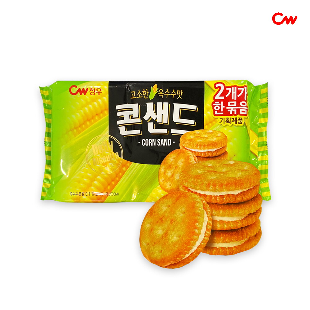 청우식품 청우 콘샌드 180g x 2개 세트 / 과자 옥수수맛 단짠