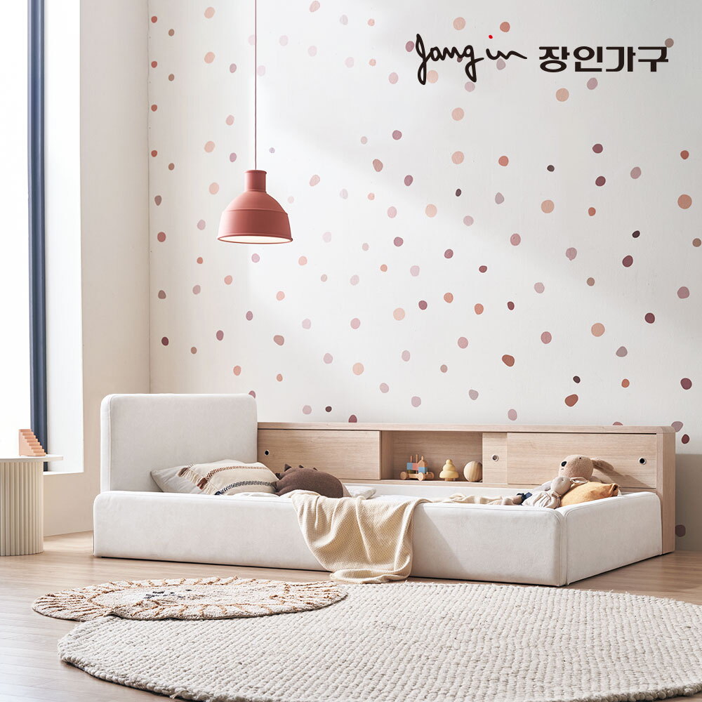 장인가구 (무료배송) 하랑 E0 패브릭 슬림헤드 저상형 패밀리침대 기본형 SS 프레임