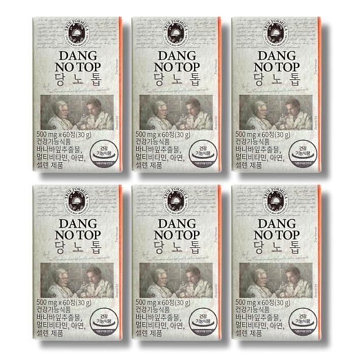셀러허브 식품 트루포뮬러 당노톱 500mg x 60정 6박스