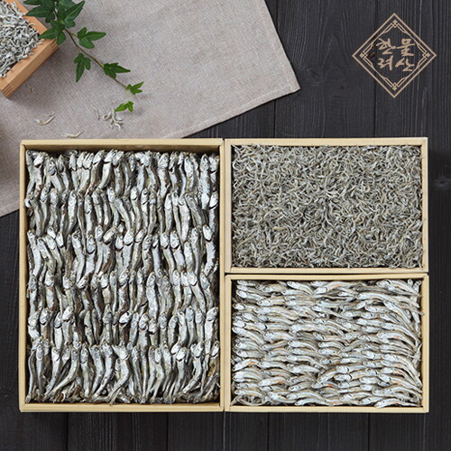 인정에프앤비 통영특산품 건어물 종합세트 3종 1호 - 대멸750g+세멸350g+중멸350g